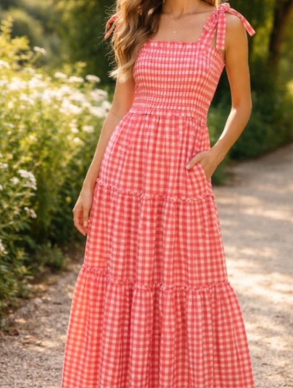 Pomander Place Tuckernuck Nellie Dress in Electric Pink Gingham Plaid size small